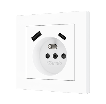 ZS55 – French Socket with USB C + A